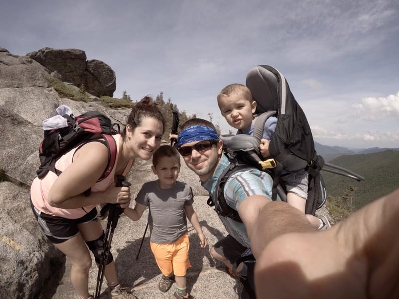 selfie, hiking, family, travel, outdoors, mountains