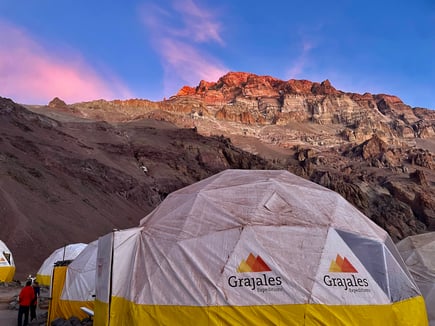 A Grajales tent at camp