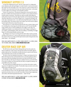 A review of the Deuter EXP Air in Dirt Rag Magazine