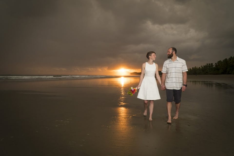 The author and her husband in Costa Rica. 