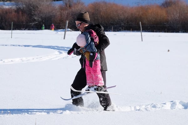 When the cross country skiing gets tough, the kids get picked up. 