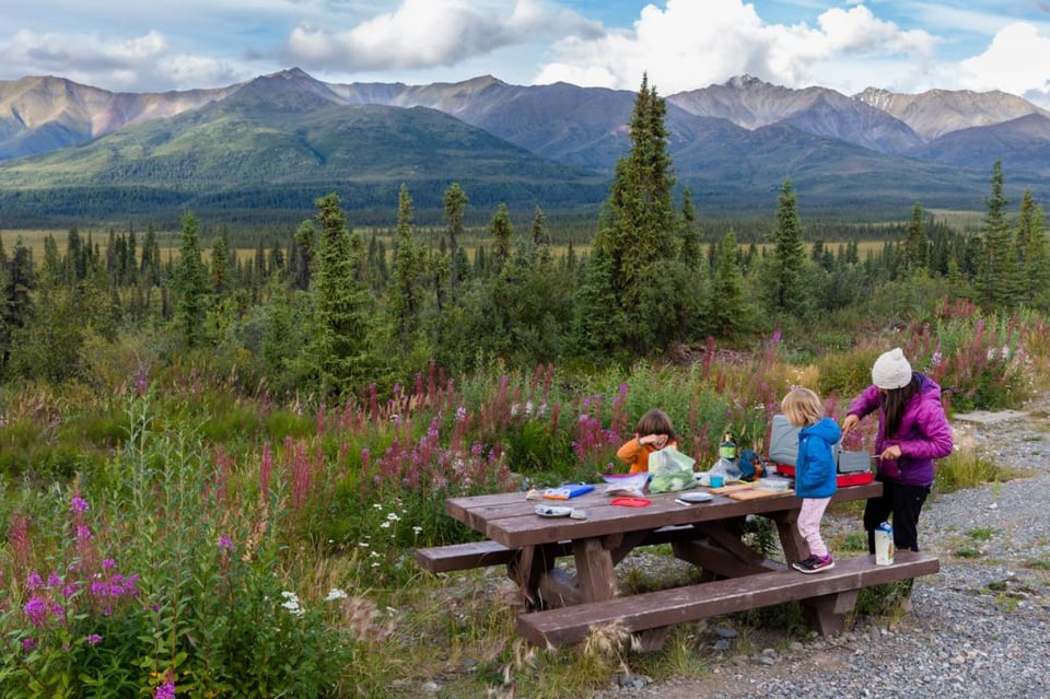 Dinner with a view, Wrangell- St Elias National Park, AK.