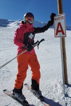 Amy skiing at Loveland